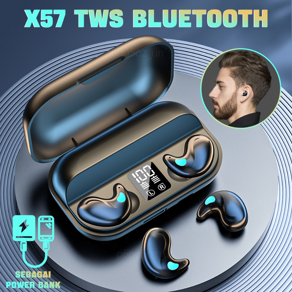 Jual X57 Earphone Bluetooth 5 3 TWS HIFI Stereo Olahraga Nirkabel Mini