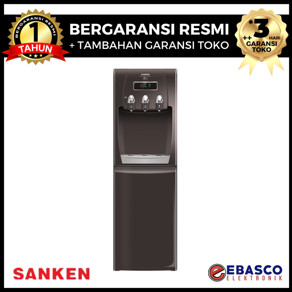 Jual SANKEN Dispenser HWD 520 IC Galon Bawah 3 Tombol Kran Tangki