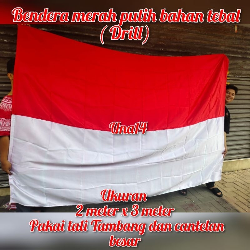 Jual Bendera Merah Putih Bahan Drill Tebal Uk X Meter Shopee