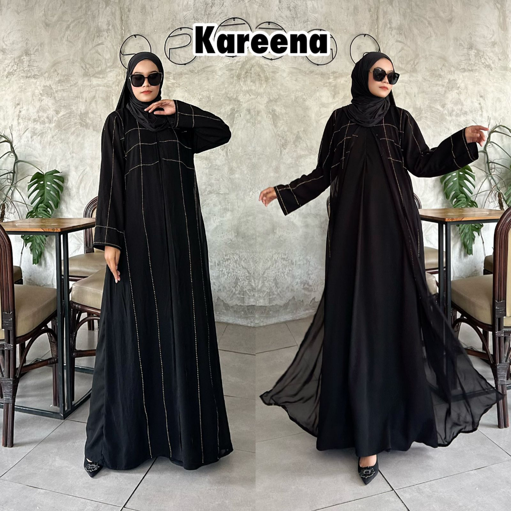 Jual Abaya Hitam Turkey Gamis Maxi Dress Arab Saudi Turki Dubai Kareena