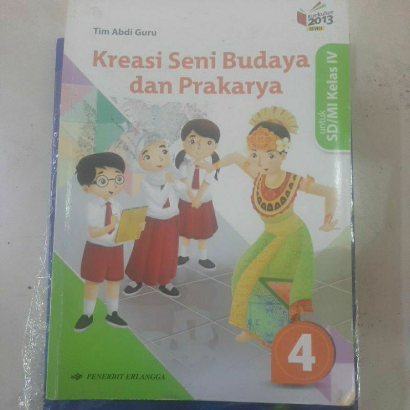 Jual BUKU KSBDP KREASI SENI BUDAYA DAN PRAKARYA KELAS IV 4 SD ERLANGGA