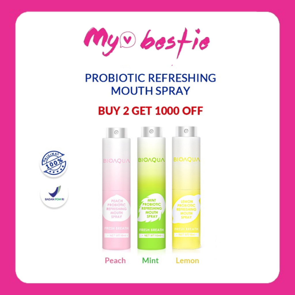 Jual My Bestie Official Bioaqua Probiotic Refreshing Mouth Spray Ml