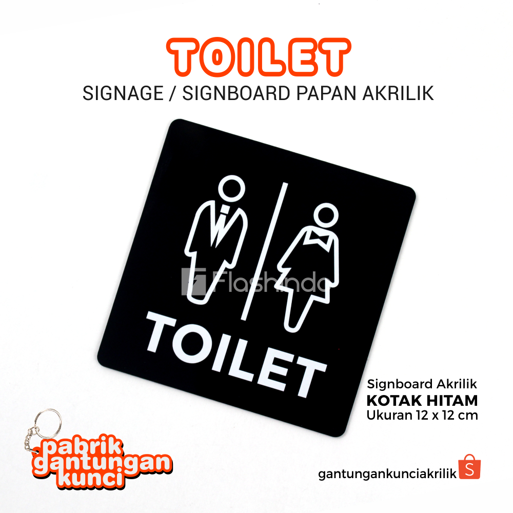 Jual Toilet Pria Gents Signboard Papan Akrilik Acrylic Elegan