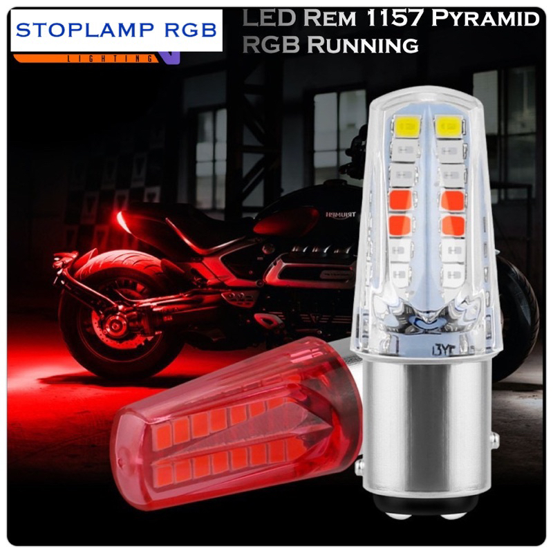 Jual Cod Lampu Stoplamp Model Lancip Nyala Warna Mode Running Flash