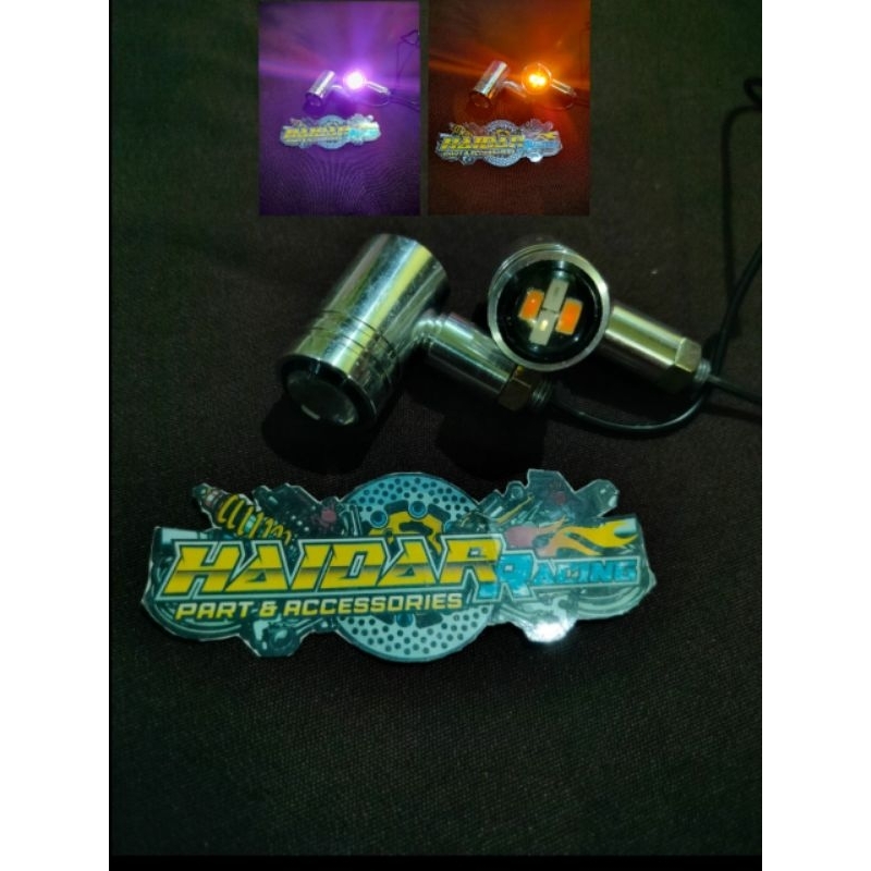 Jual LAMPU SEIN SEN RITING 2 WARNA LED CB MP TIGER ALUMUNIUM 1SET