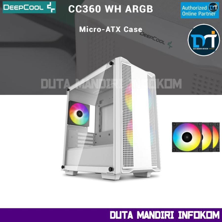 Jual Deepcool Cc Argb Tempered Glass M Atx Gaming Case With A Rgb