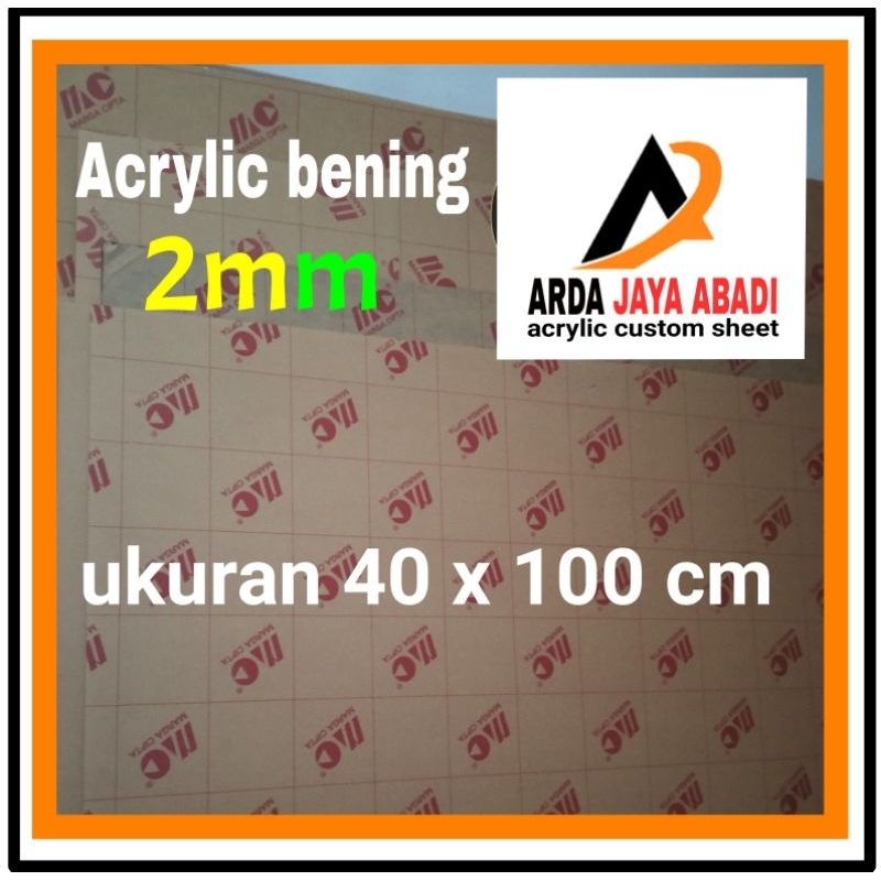 Jual Akrilik 2mm Bening Ukuran 40 X 100 Lembaran Akrilik Murah Mika