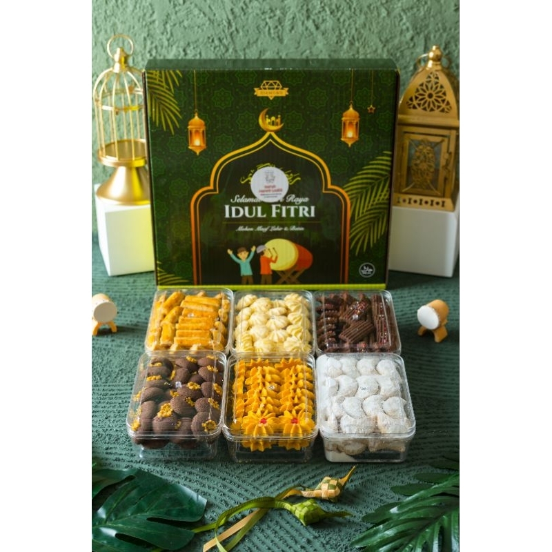 Jual Hampers Kue Kering Lebaran Box Isi Toples Shopee