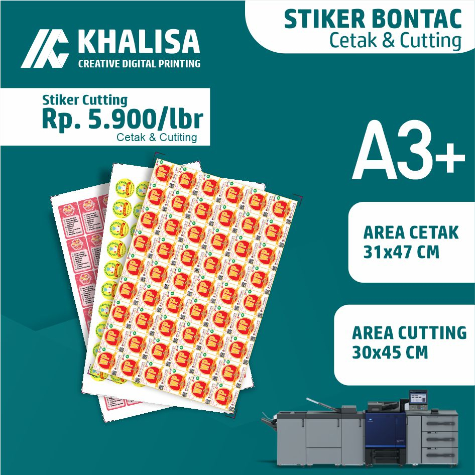 Jual Cetak Stiker Bontac Sudah Cutting A Cetak Stiker Chromo Stiker