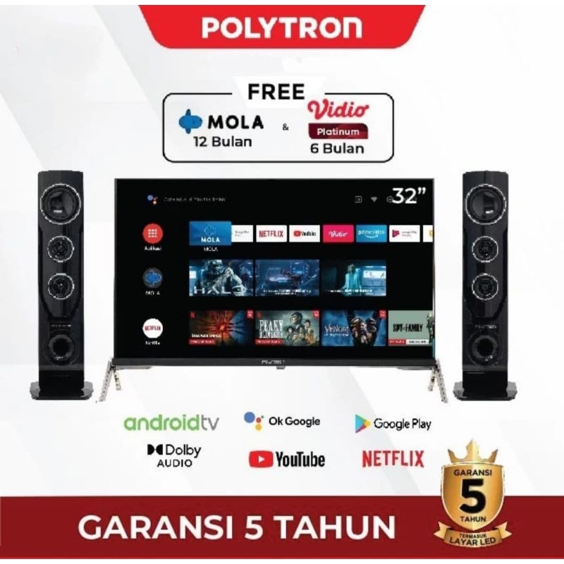 Jual Polytron Smart Cinemax Android Tv Inch Pld Tag Shopee