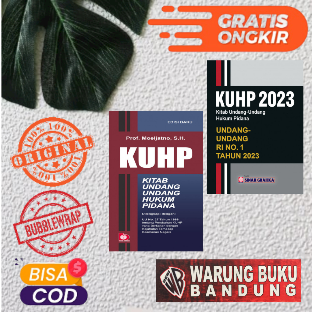 Jual Paket Buku Kuhp Moeljatno Dan Kuhp Nasional Tahun Shopee