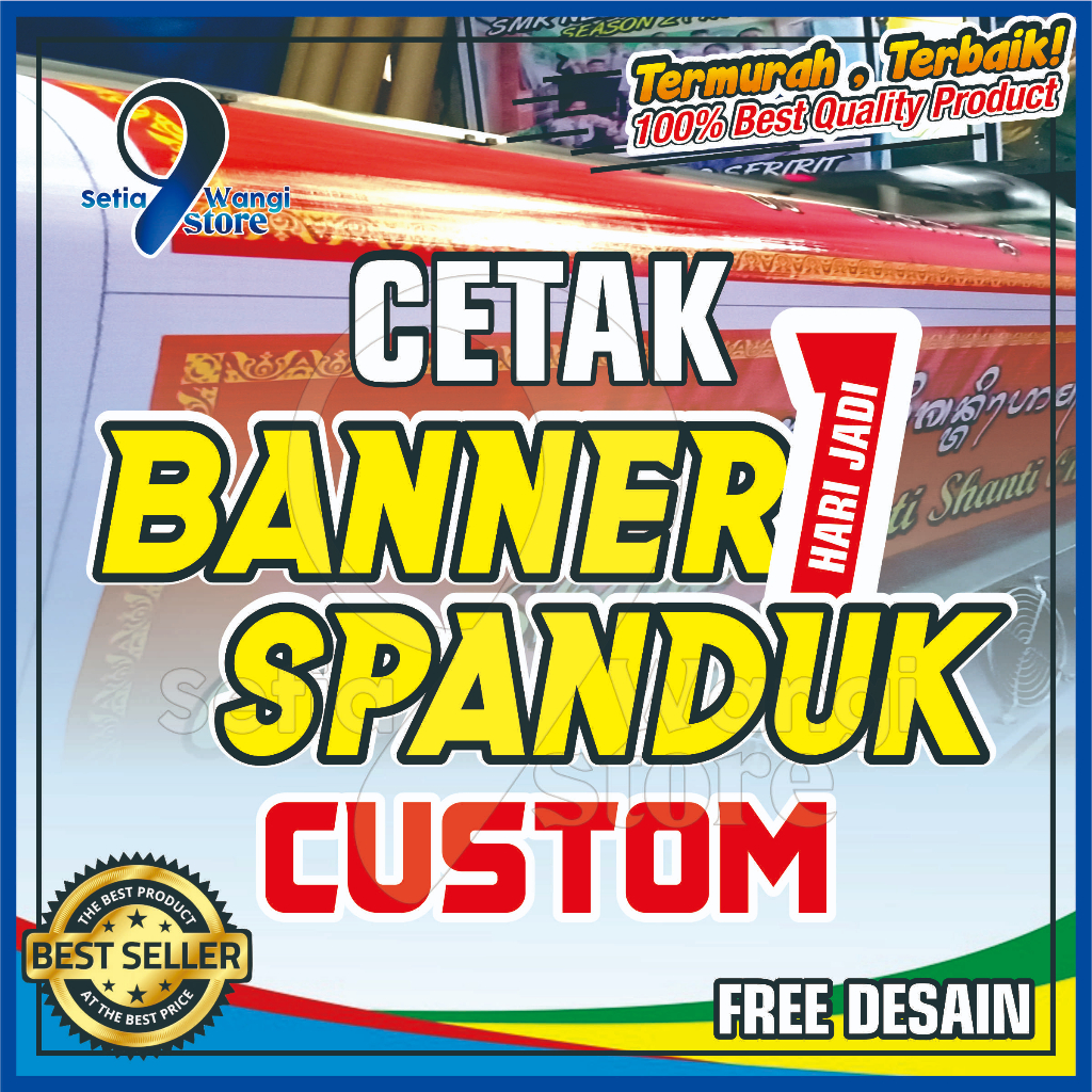 Jual Cetak Spanduk Banner Baliho Bahan Tebal FREE DESAIN CUSTOM