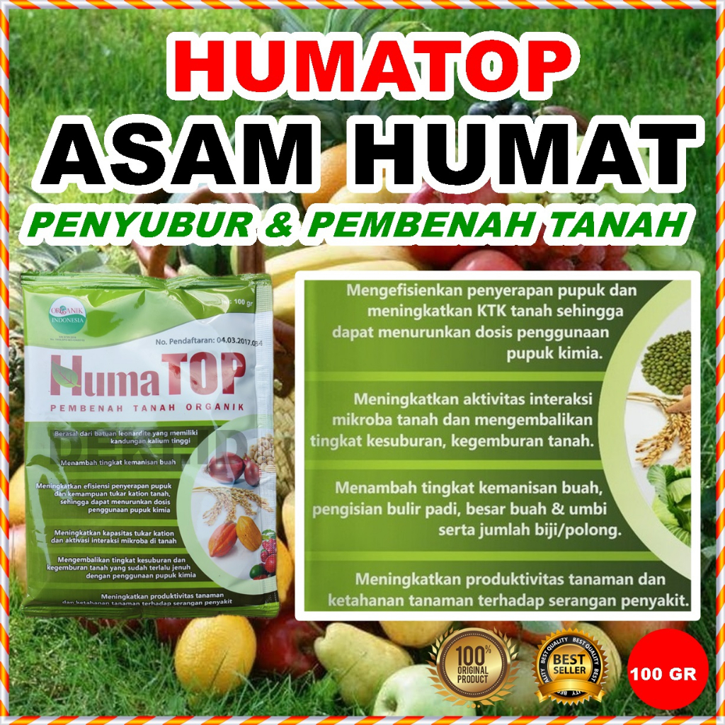 Jual Asam Humat Humatop Gram Pupuk Organik Pembenah Tanah Humic