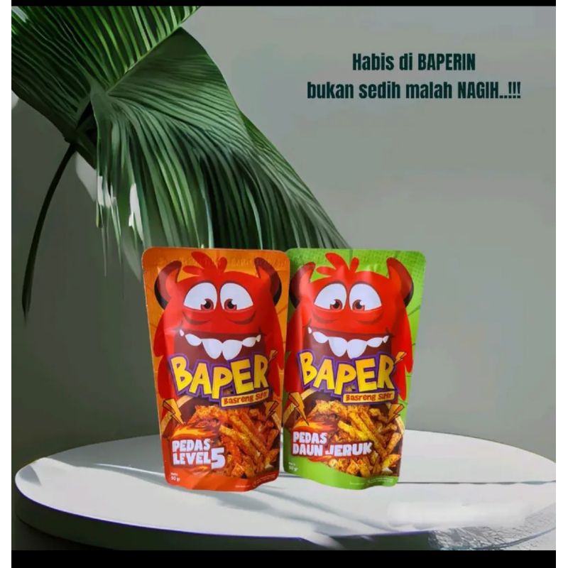 Jual Cemilan Viral Basreng Super BAPER 50gr Shopee Indonesia