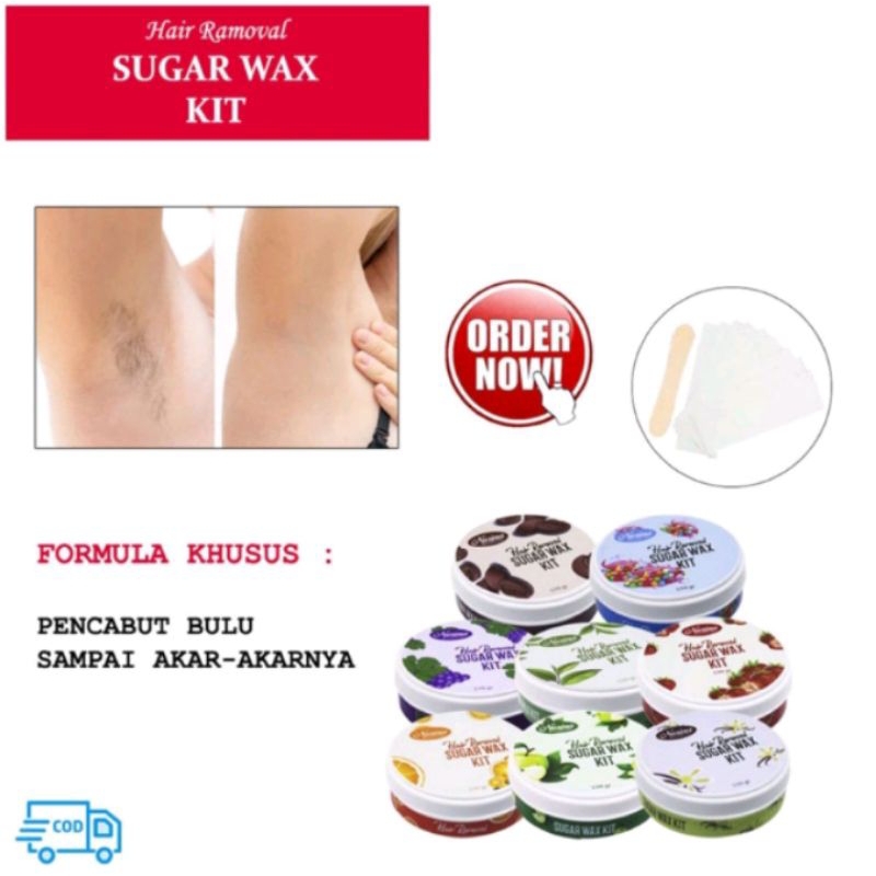 Jual Sugar Wax Waxing Kit Penghilang Bulu Rambut Ketiak Kaki Tangan