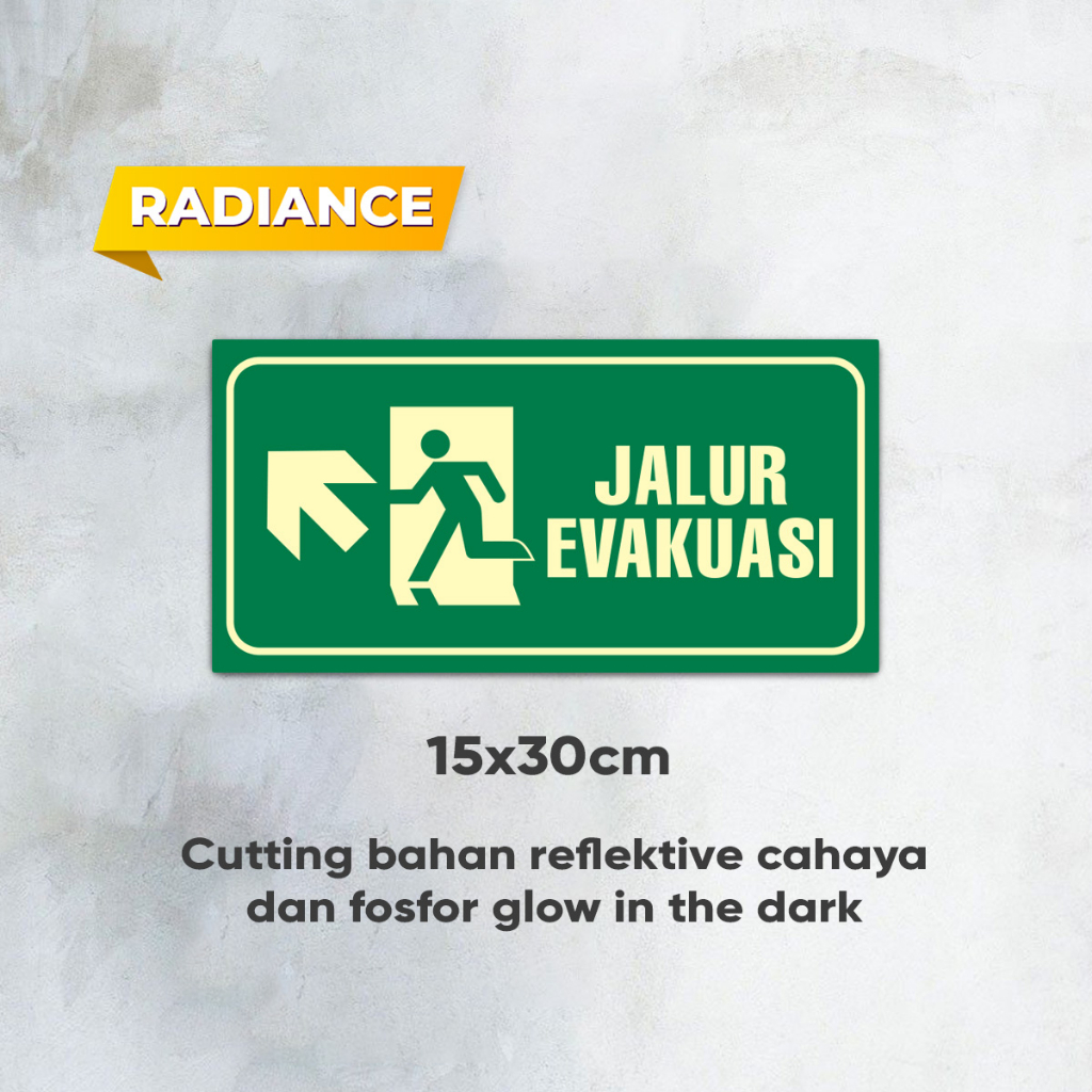 Jual Sticker Safety Jalur Evakuasi Exit Skotlite Cutting Stiker