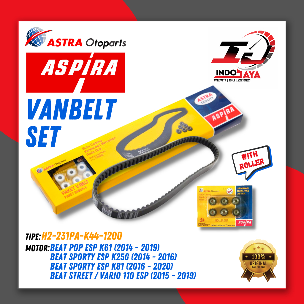 Jual Bayar Di Tempat Aspira Vanbelt Roller Assy Beat Pop K