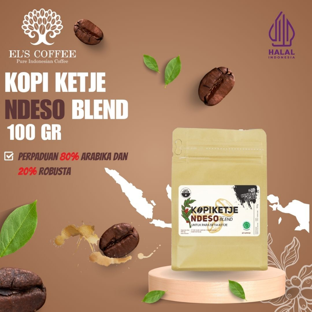 Jual EL S COFFEE Kopiketje Ndeso Blend Robusta 100Gr Pure Indonesia