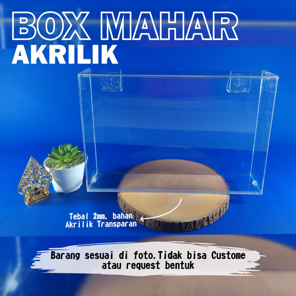 Jual BOX KOTAK BINGKAI MAHAR SESERAHAN ORGANIZER TUTUP SLIDING AKRILIK