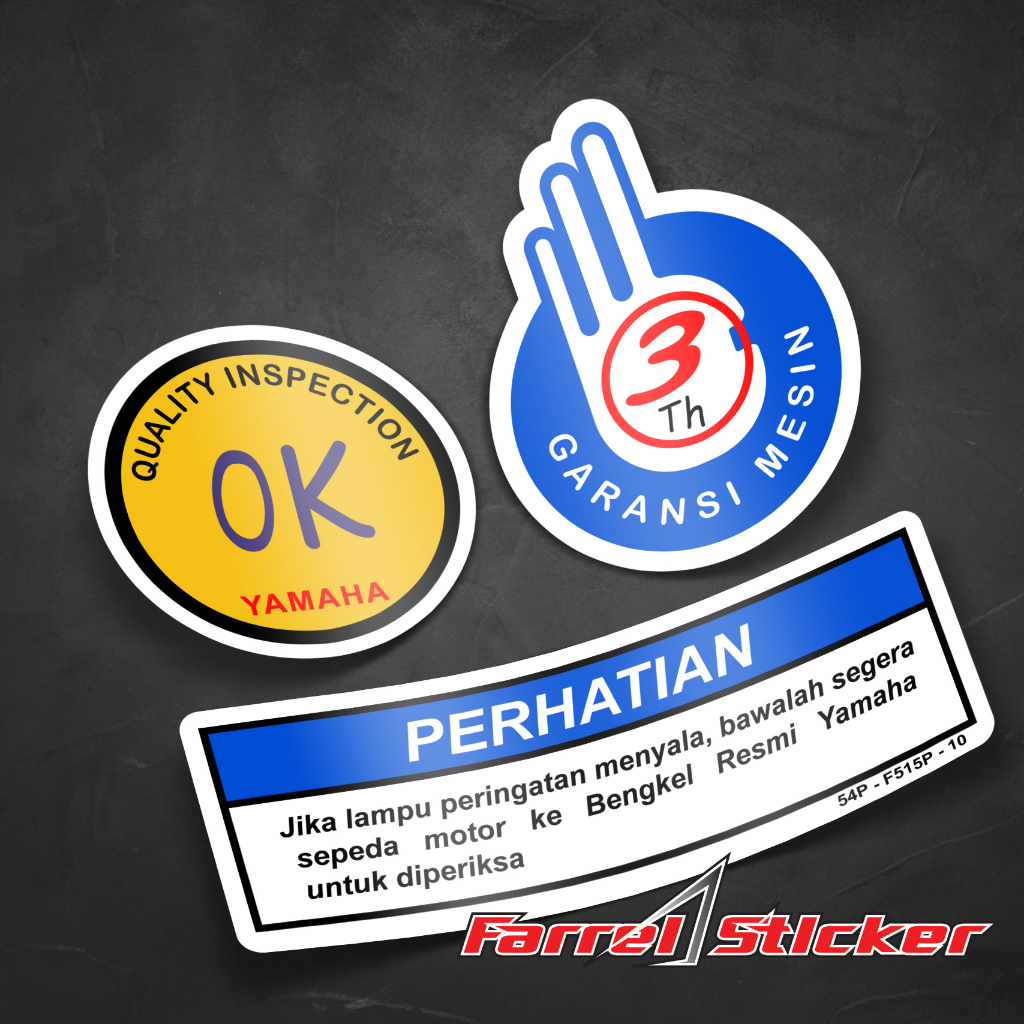 Jual Stiker Warning Yamaha Sticker Prosedur Shopee Indonesia