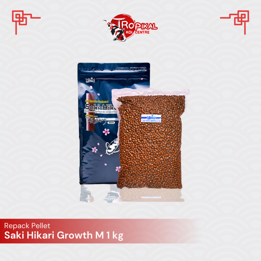 Jual Pakan Pelet Repack Saki Hikari Growth M 1 Kg Shopee Indonesia