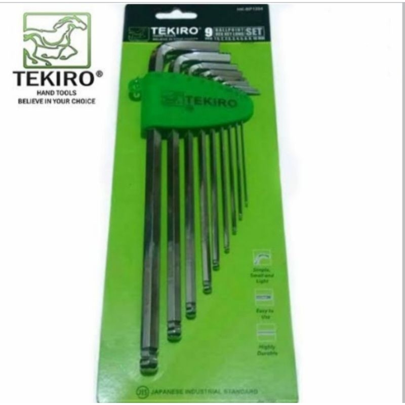 Jual Kunci L TEKIRO BALLPOINT Set Panjang Original 9pcs Shopee Indonesia