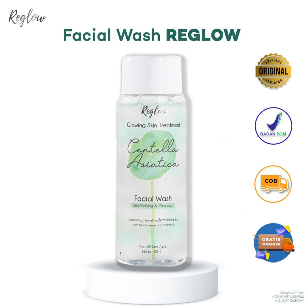 Jual REGLOW Facial Wash Sabun Cuci Muka Skincare Wajah Whitening