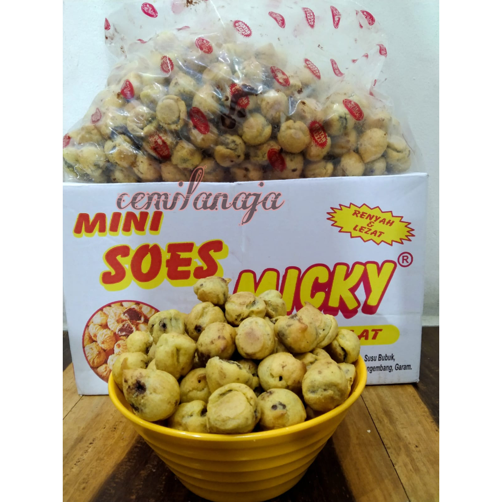 Jual Soes Mini Coklat Lumer Micky Kg Kue Soes Kering Cokelat