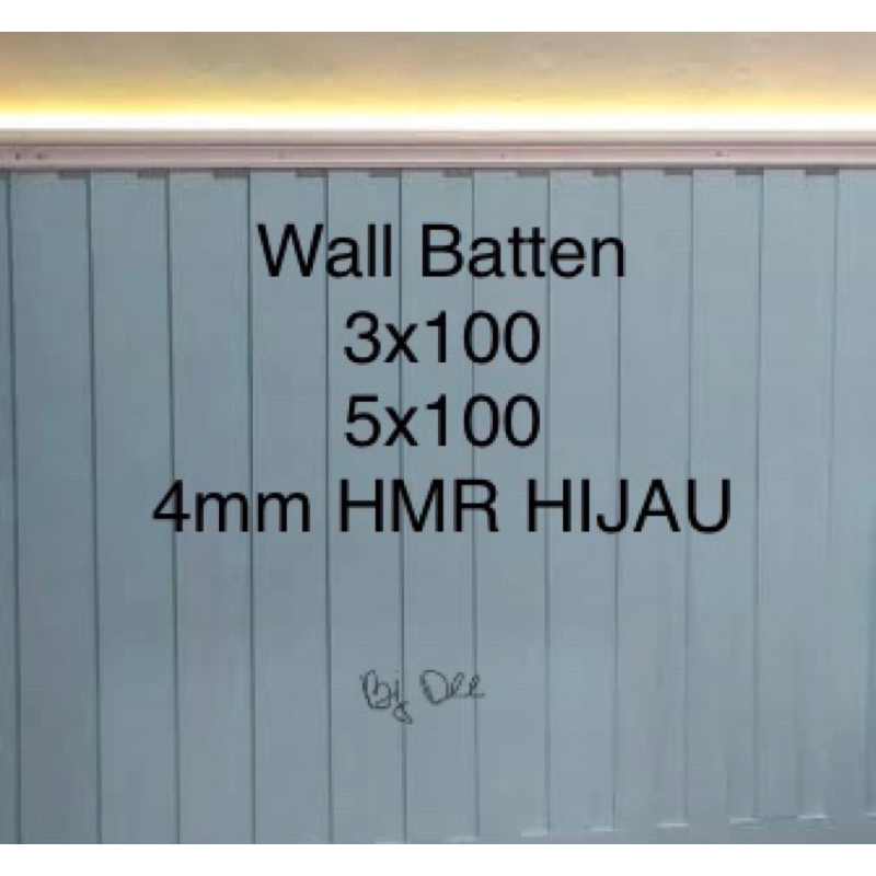 Jual WALL BATTEN HMR Hijau 4mm Premium 100cm Sampai 140cm Shopee