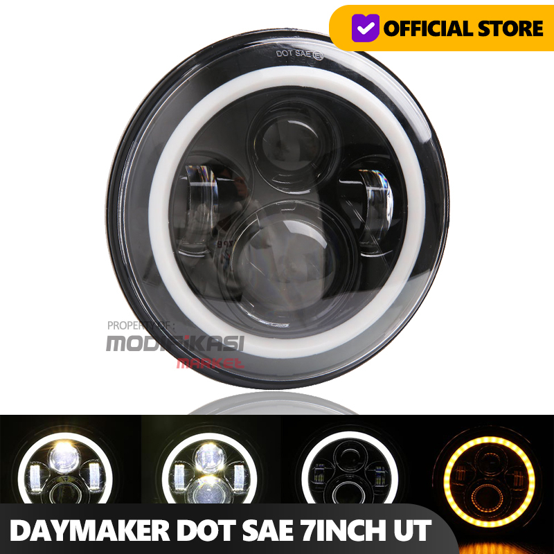 Jual DAYMAKER 7 INCH DOT SAE LAMPU LED HARLEY LAMPU LED JEEP DAY MAKER