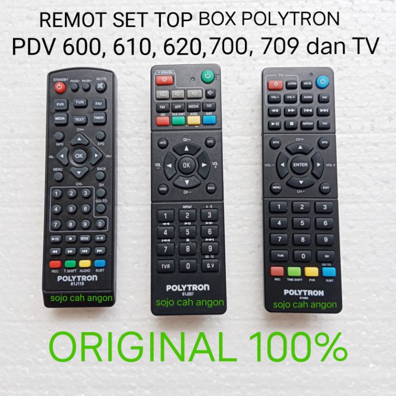 Jual Remot Set Top Box Polytron Pdv 600t2 Pdv 610t2 Pdv 620t2 Pdv 700t2