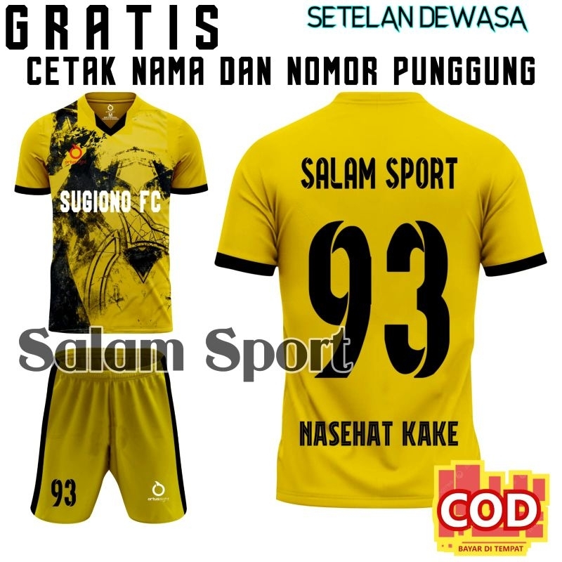 Jual Free Sablon Nama Dan Nomor Setelan Baju Bola Jersey Futsal