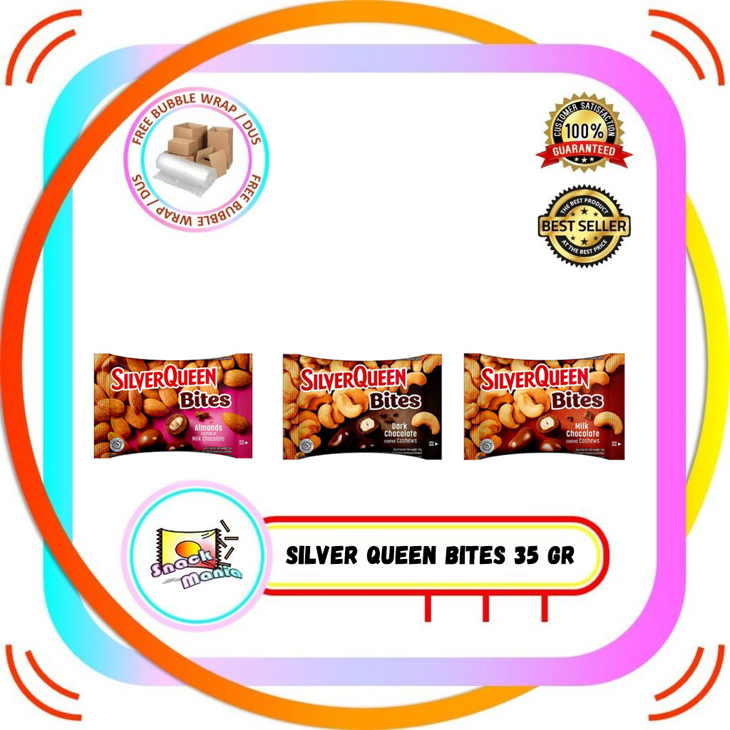 Jual Silver Queen Bites Dark Choco Milk Choco Almond Milk Coklat 30