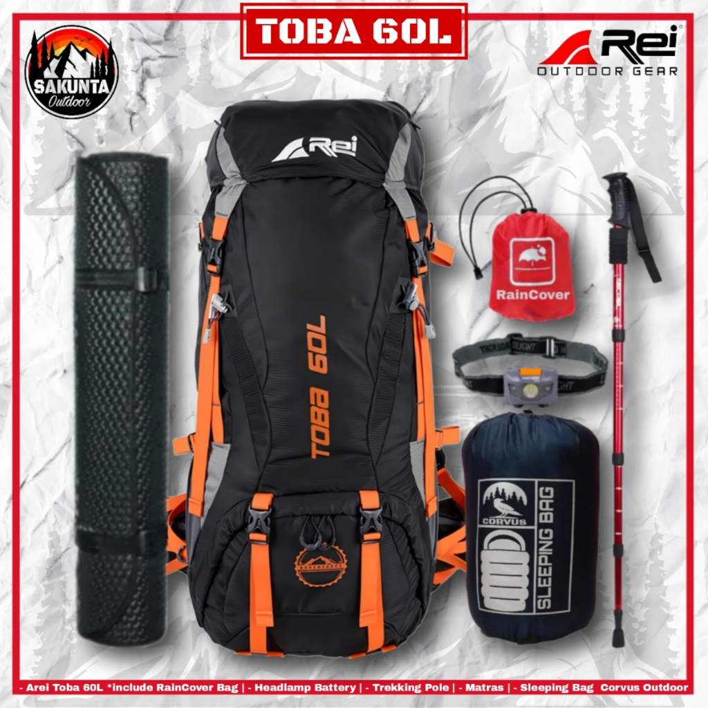 Jual Tas Gunung Arei Toba Paket Pendaki Lengkap Paket Alat Camping