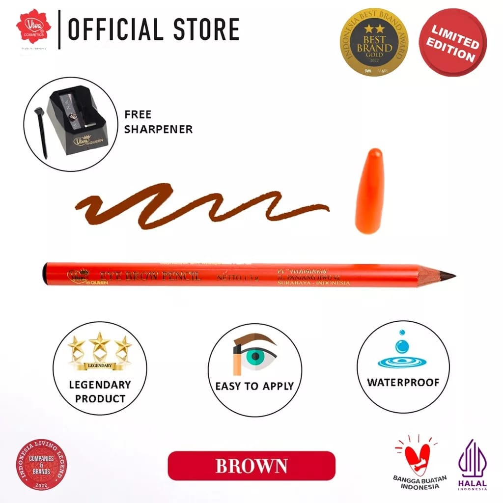 Jual VIVA Pensil Alis Eyebrow Pencil Original 100 Viva Queen Eye