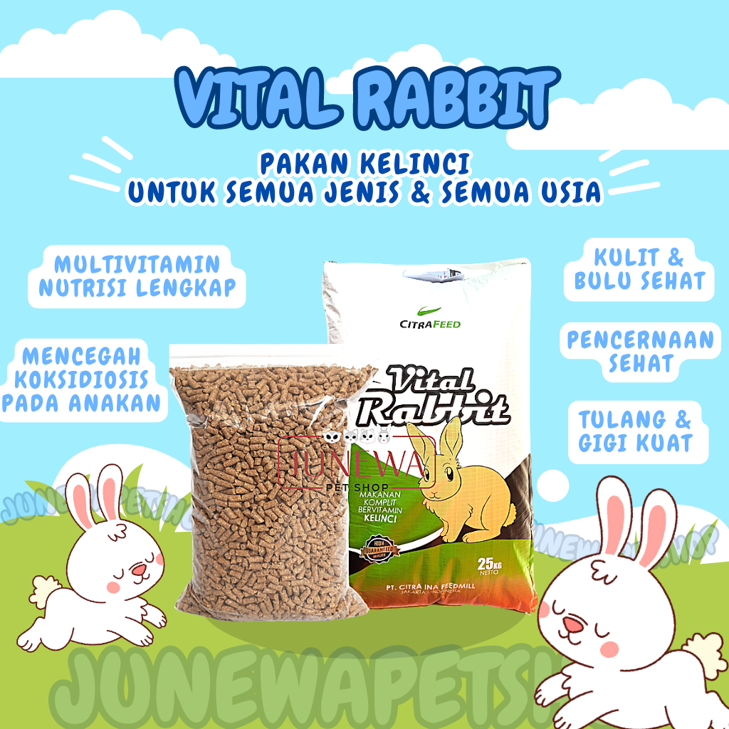 Jual Makanan Pelet Kelinci Vital Rabbit Citrafeed 1 Kg Shopee Indonesia