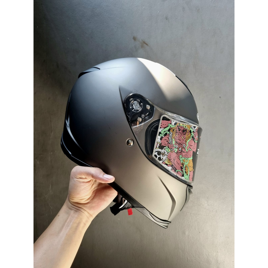 Jual ZEUS ZS 822B F DSIL7C DOFF FULL FACE SINGLE FLAT VISOR FREE DARK