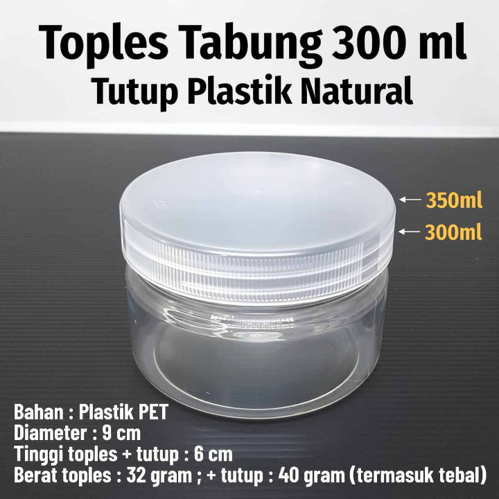 Jual Toples Tabung Plastik 300 Ml Toples 300ml Shopee Indonesia