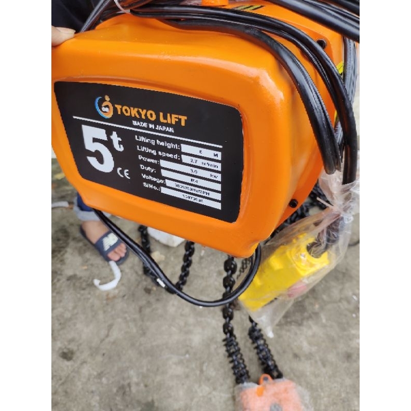 Jual Electric Chain Hoist 5 Ton X 6 Meter Tokyo Lift Japan Shopee