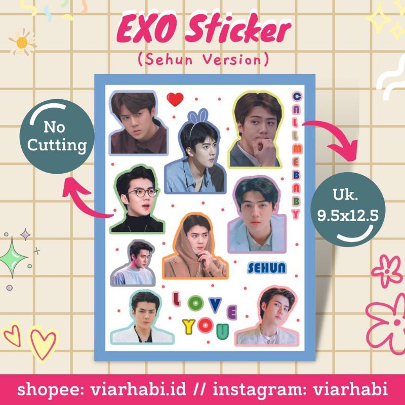 Jual Stiker EXO UNCUT Stiker KPOP MURAH Freebies Murah Stiker BTS