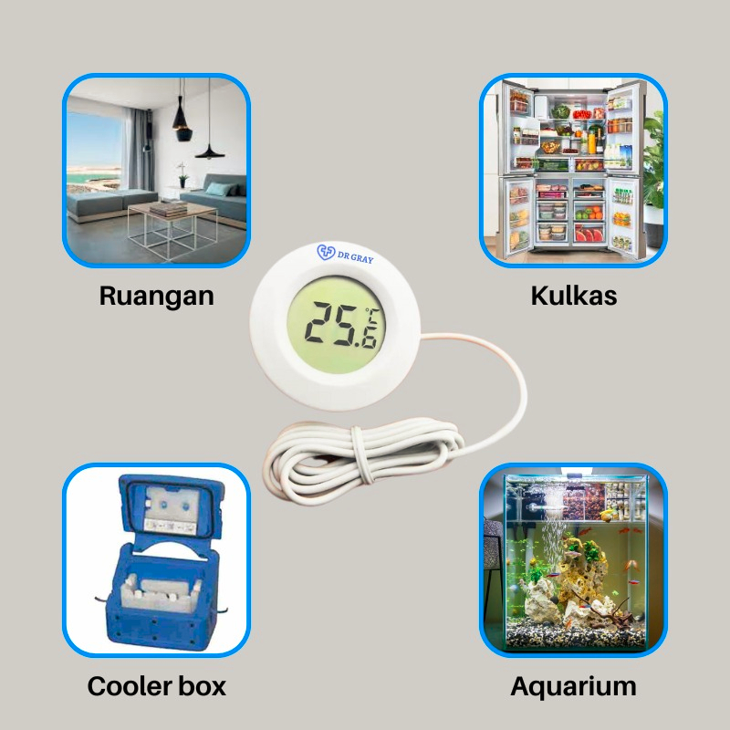 Jual Dr Gray Termometer Digital Kulkas Chiller Freezer Bentuk Bulat