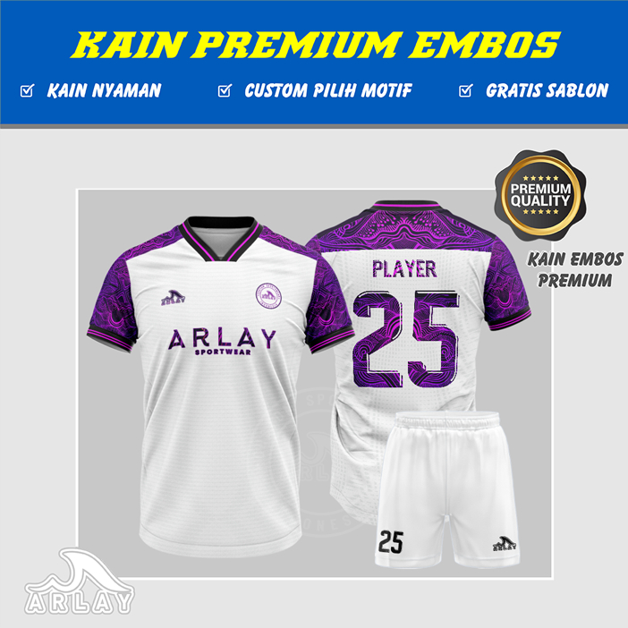 Jual JERSEY FUTSAL ARLAY PRINTING CUSTOM BAJU BOLA BAHAN PREMIUM