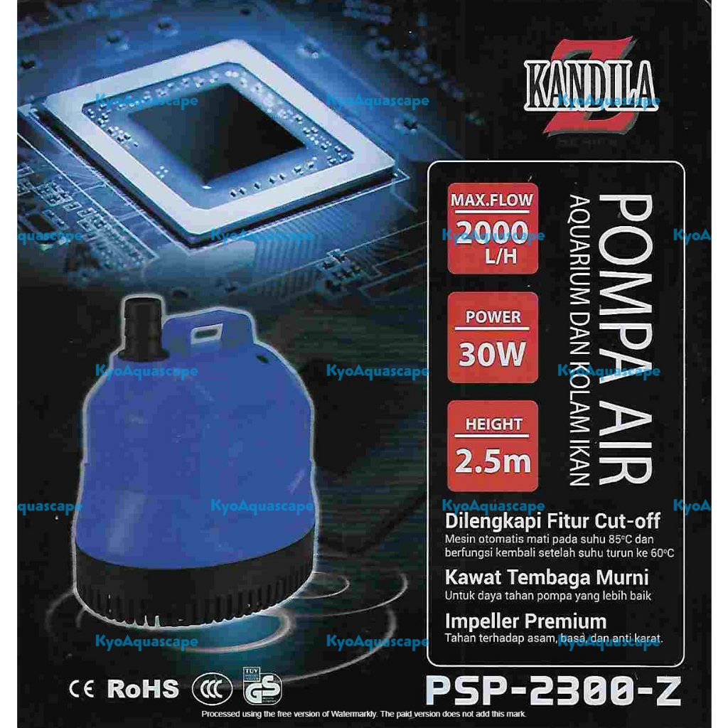 Jual Pompa Air Celup Aquarium W Kandila Psp Z Psp Z Kolam