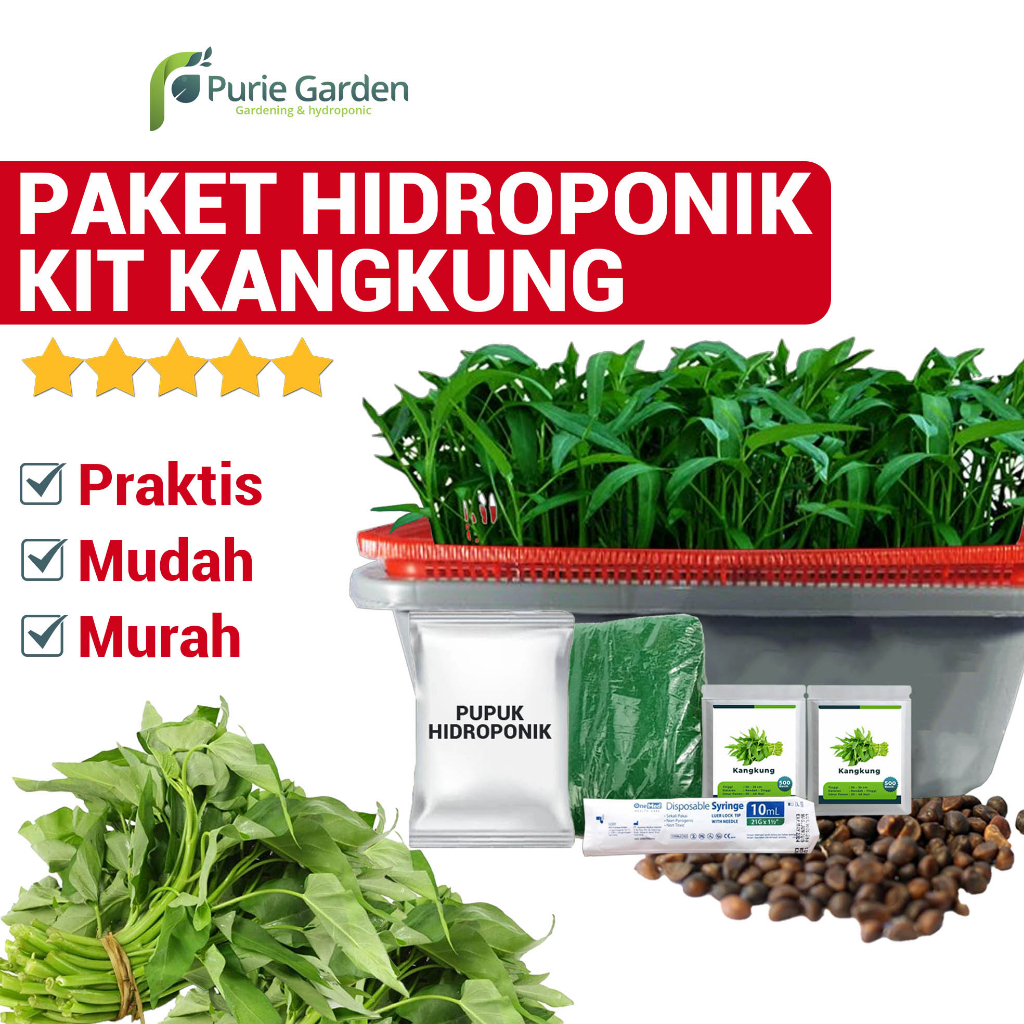 Jual Purie Garden Paket Kit Kangkung Hidroponik Shopee Indonesia