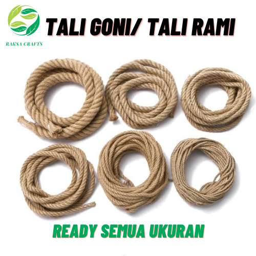 Jual Tali Goni 8mm 10mm 12mm 14mm Tali Garukan Kucing Tali Rami