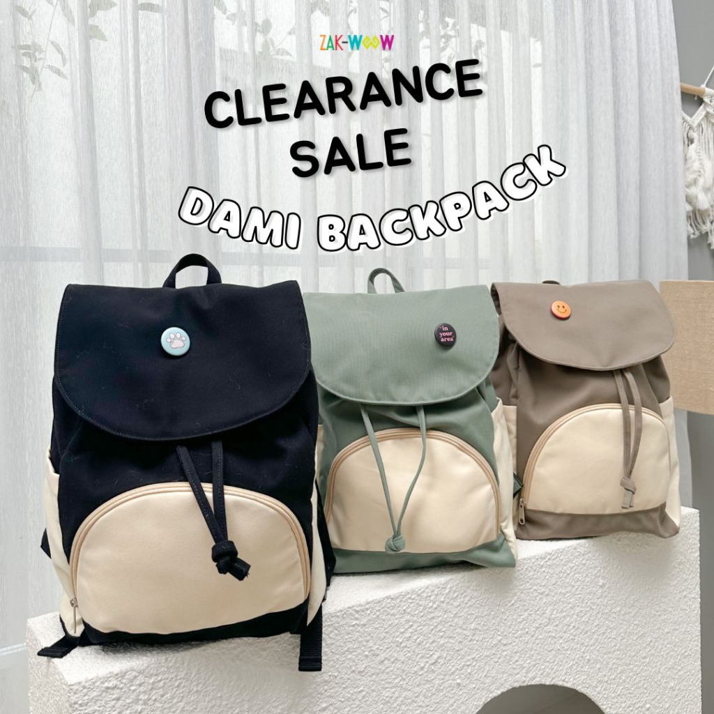 Jual Zakwoowstyle Defect Sale Dami Backpack Serut Free Pin Tas Wanita