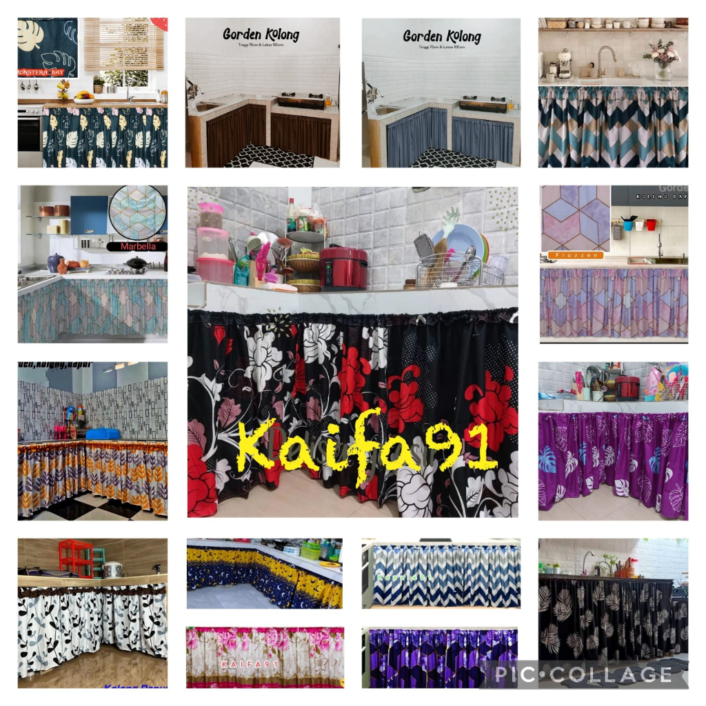 Jual Gorden Kolong Dapur Minimalis Gorden Meja Bawah Kompor Uk X