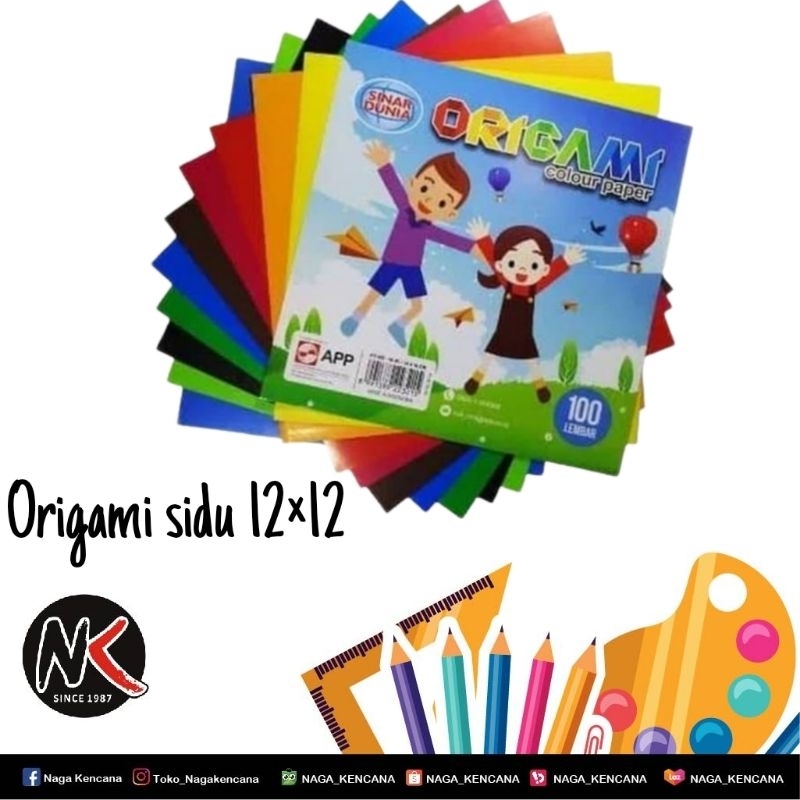 Jual Kertas Origami Kertas Lipat SIDU Sinar Dunia 12 12 Cm