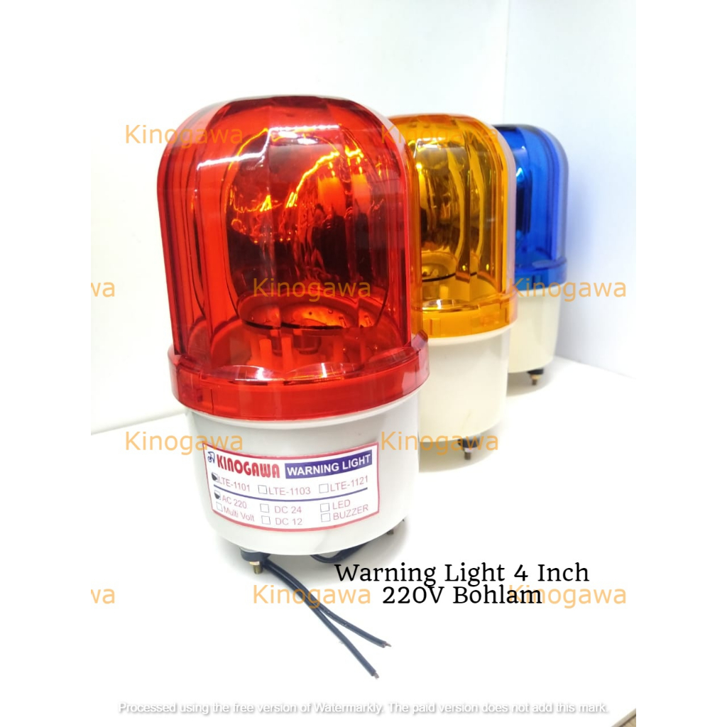 Jual Lampu Rotary 4 Inch 220V Lampu Putar Warning Light LTE1101