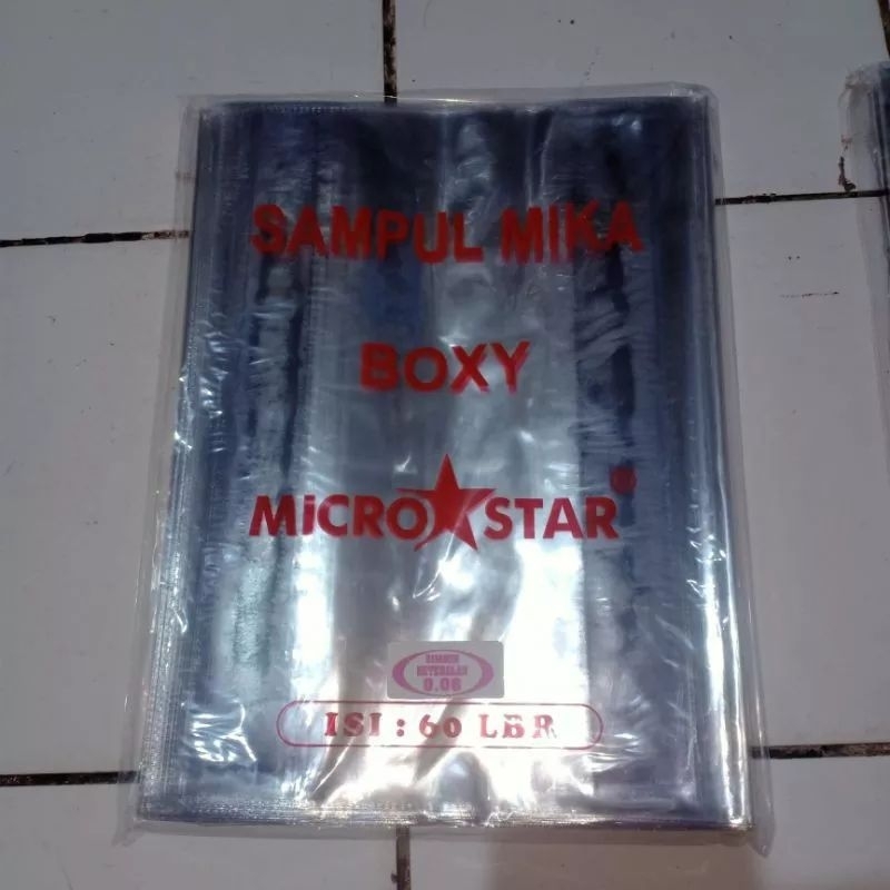 Jual Sampul Buku Plastik Mika Boxy Tebal Mikro Star Isi Lembar